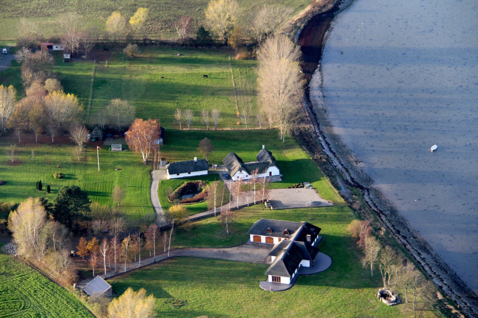 Aerial view of Fjordgaarden near Odense Fjord